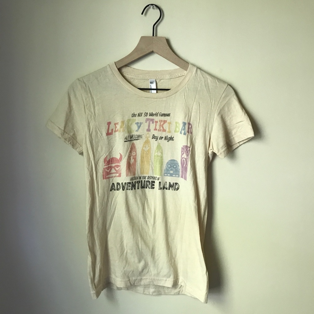 Disney Adventureland Leaky Tiki Bar Rainbow Pride Graphic Tee Shirt